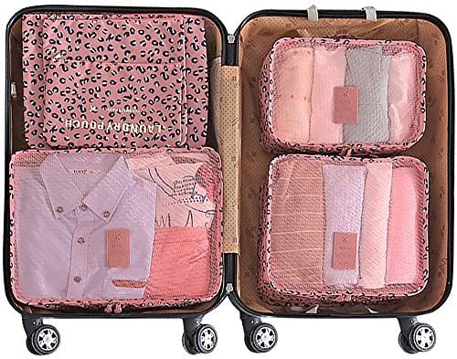 61a2pPjlg1L._AC_.jpg Mossio 7 Set Packing Cubes with Shoe Bag - Travel Carry On Luggage Organizer