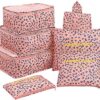 61oCtCm53IL._AC_.jpg Mossio 7 Set Packing Cubes with Shoe Bag - Travel Carry On Luggage Organizer