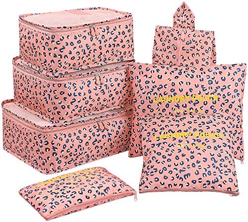 61oCtCm53IL._AC_.jpg Mossio 7 Set Packing Cubes with Shoe Bag - Travel Carry On Luggage Organizer